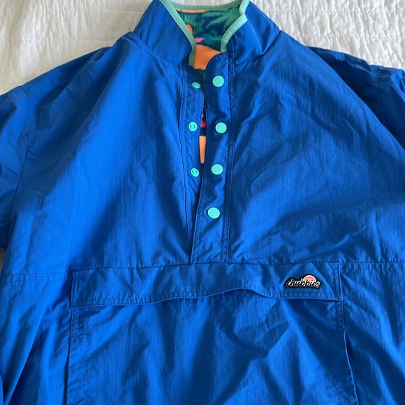 Chubbies Reversible Button Down Fleece/ Windbreaker Blue and Pink Design Size M - Picture 6 of 8